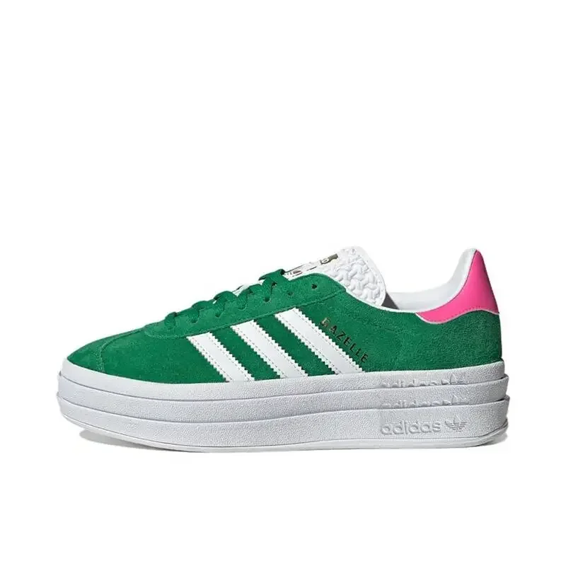 Adidas Gazelle Bold Women's Fashion Sneakers Classic Anti-slip Comfortable Light Weight Wear-resistant Thick Soled Casual Shoes