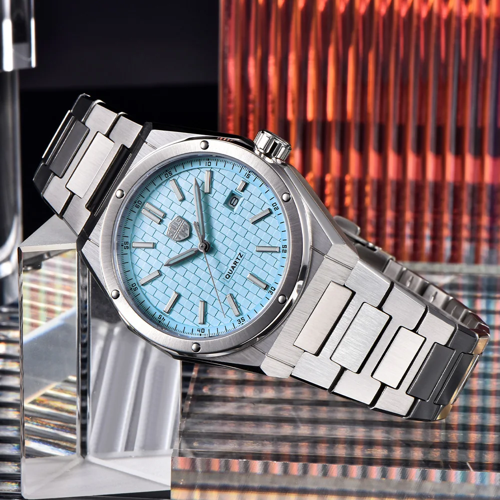 2025 RollsTimi reloj para hombre, reloj de cuarzo de alta moda para hombre, espejo de zafiro luminoso, reloj deportivo resistente al agua para hombre de acero inoxidable