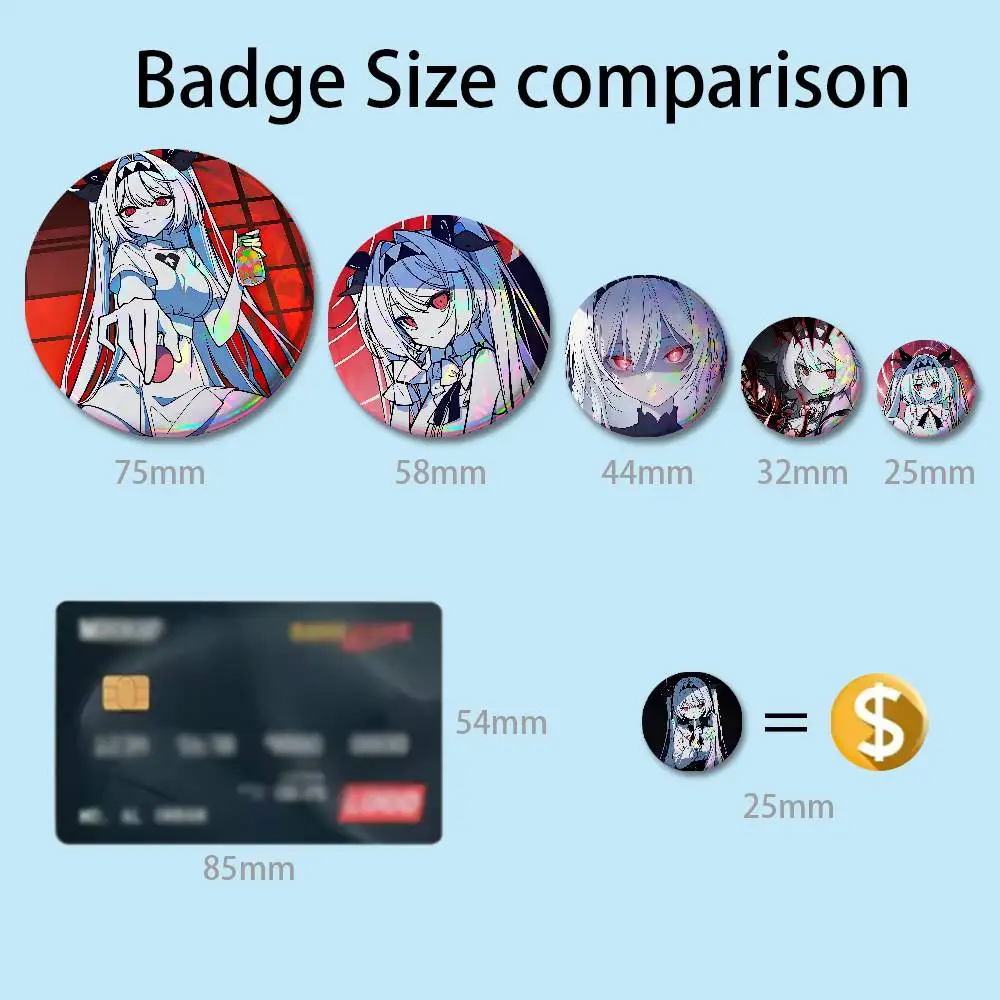 L-Lilith NOexistenceN of You AND Me Custom Badges 75mm 44mm 25mm Brooch Backpack Hat Enamel Pins Accessories Toys Gifts