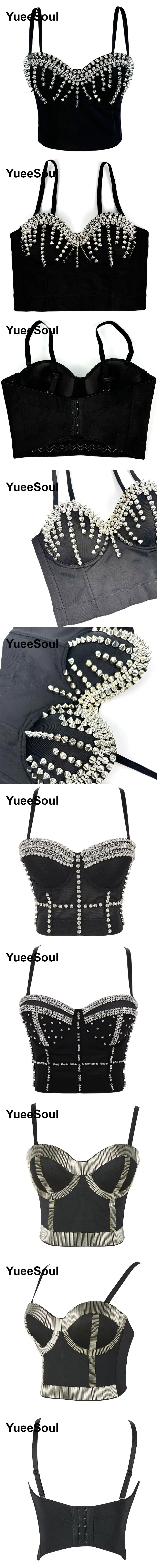 Black Y2K Tops White Rhinestone Sequins Tassel Slim Crop Top New Gothic Party Club Wedding High Street Sexy Corset Top Camis