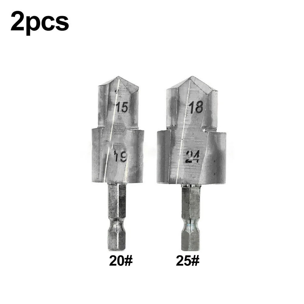 

2pc 6.35mm Hexagonal Shank Drill Bit Water Pipe Expansion Drill Plumber Water Pipe Puncher Drill Bit Power Tool