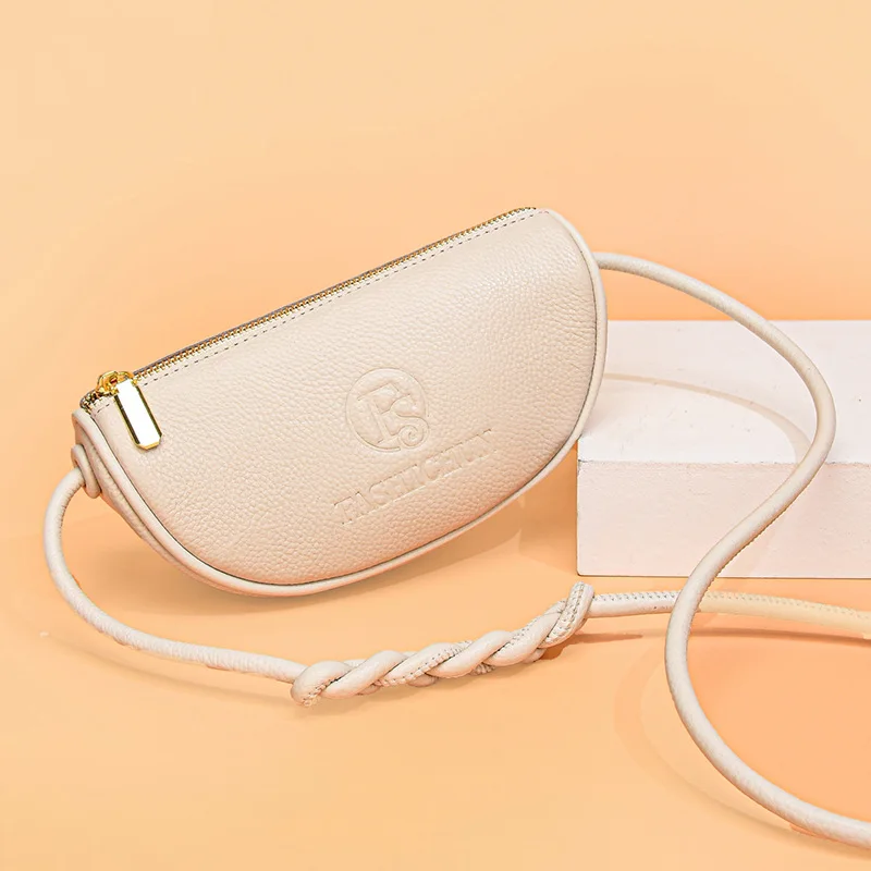 العلامة التجارية أزياء حقائب صغيرة الاتجاه مصمم حقائب اليد النسائية جلد طبيعي عارضة سيدة الكتف حقيبة كروسبودي الأسود لفتاة