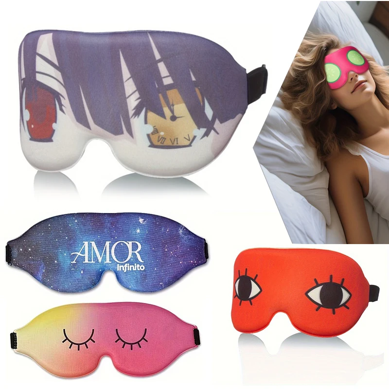 3D Eyemask Memory Foam Silk Sleep Mask Soft Eye Patches Comfort Three Dimensiona Design Face Sleeping Mask Eyeshade Breathable