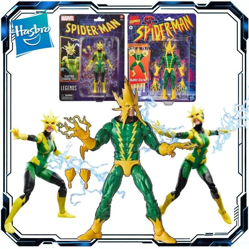 Hasbro Marvel Legends 6 Polegadas Homem-Aranha Retro Cardback Electro Max Dillon Francine Frye Boneco de Ação Colecionável Decoração