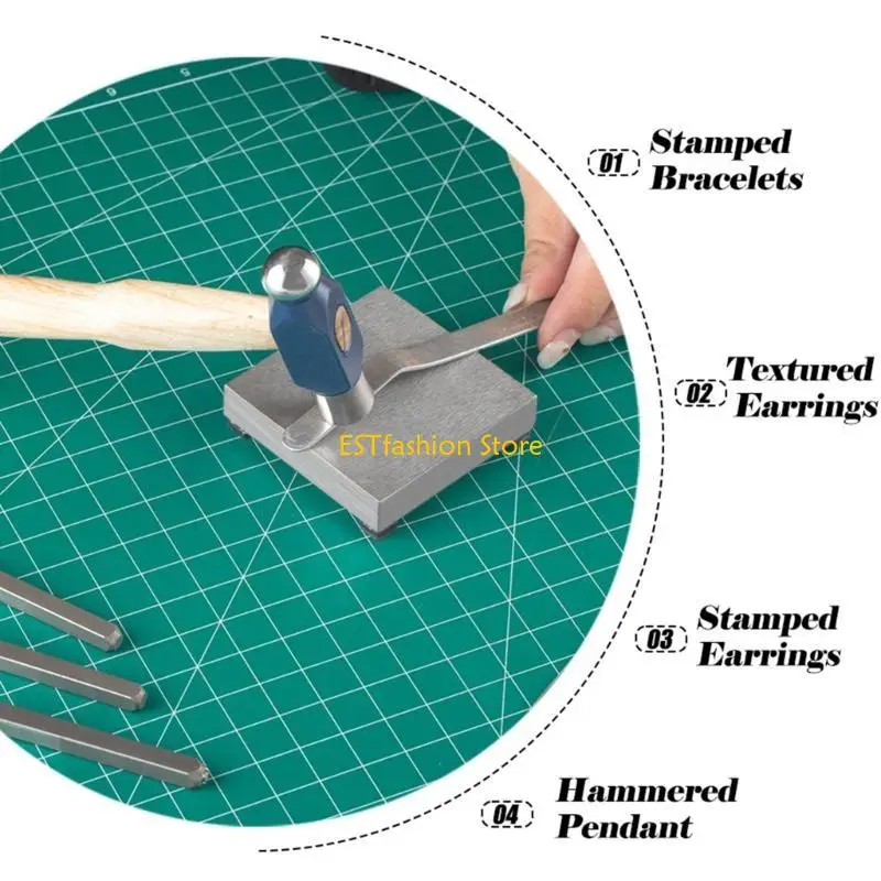 Y5GC High Hardness Iron Anvil Gold and Silver Processing Steel Anvil with Rubber Feet