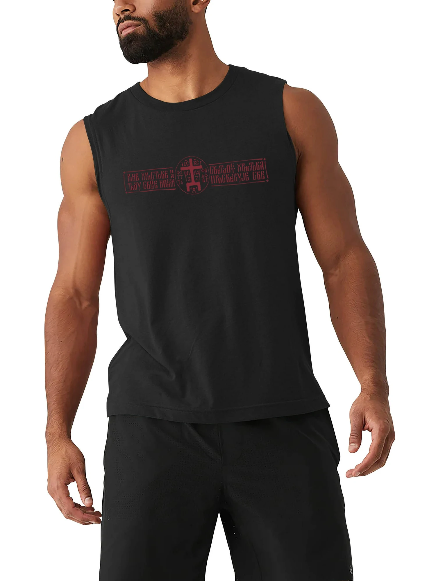 Wounds of Christ Orthodox Cross Christos Wounds Tank Top 100% Cotton O-Neck Summer Casual Mens Vests Sleeveless Tee Streetwear