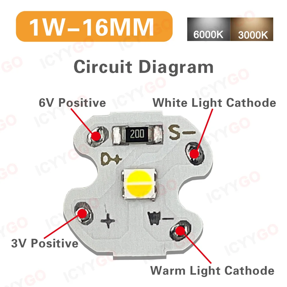 16MM 1W 3V 5V Beech Solid Wood Low Voltage Light Panel 3030 Lamp Beads LED Light Source Board White And Warm Colors