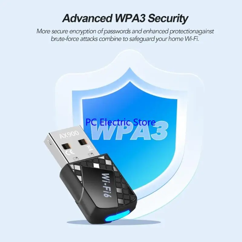 

AX900 WiFi 6 AX900 USB Bluetooth-compatible Adapter Dongle Double Band 2.4Ghz 5Ghz USB WiFi Networking Card Wireless F19C