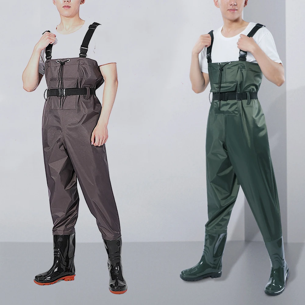 2024 Fishing Wader Pants Waterproof Trousers Overalls With Boots Men Women Chest Wader Hunting Fishery Apparel Gear Suit Kits