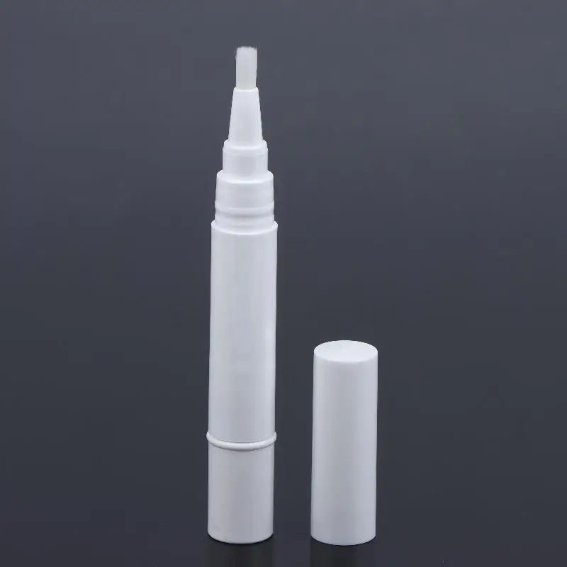 White Empty Nail Oil Pen With Brush Tip Twist Pens Eyelash Growth Liquid Tube Cosmetic Lip Gloss Container