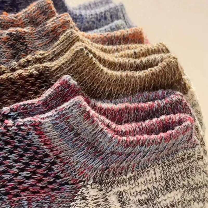 5 أزواج من جوارب الكاحل غير الرسمية الرجعية للرجال والنساء لفصلي الربيع والصيف، جوارب قصيرة ممتصة للعرق وجيدة التهوية