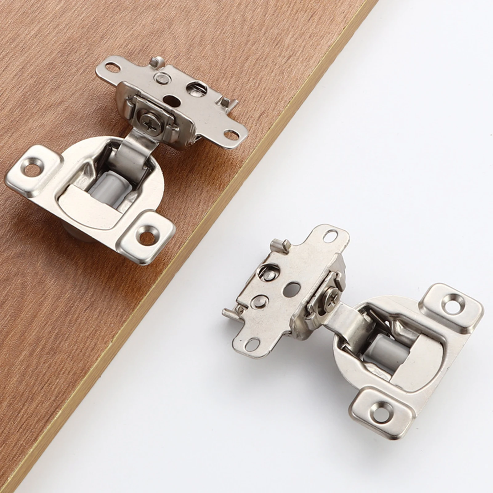 Invisible Interior Door Hinges Hydraulic Damping Buffering 3D Adjustable Short Arm Hinge for Cabinet Closet Wardrobe