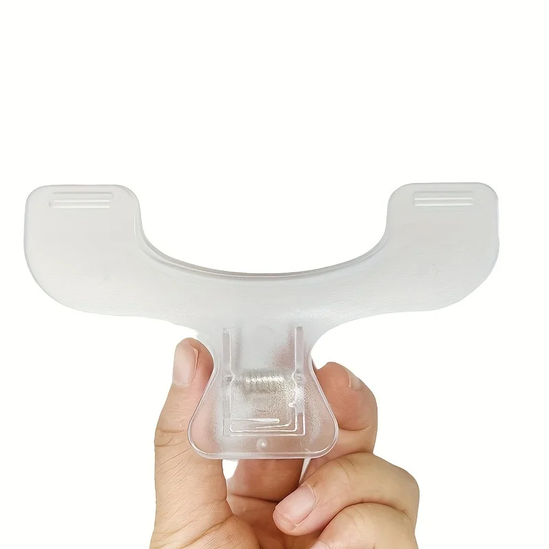 1Pcs Clear Plastic Paper Clip, Durable Office Desk Clip, Sturdy Book Page Holder, Notebook Paper Clip, Office Supplies