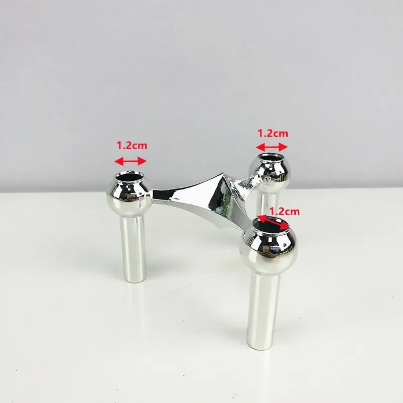 Luxuriöse Kerzenständer 10cm Kleiner Ständer Nordischer Edelstahl-Kerzenständer für Schlanke Kerzen, Kerzenleuchter-Set für Wohnzimmer-Dekoration – Detail 1