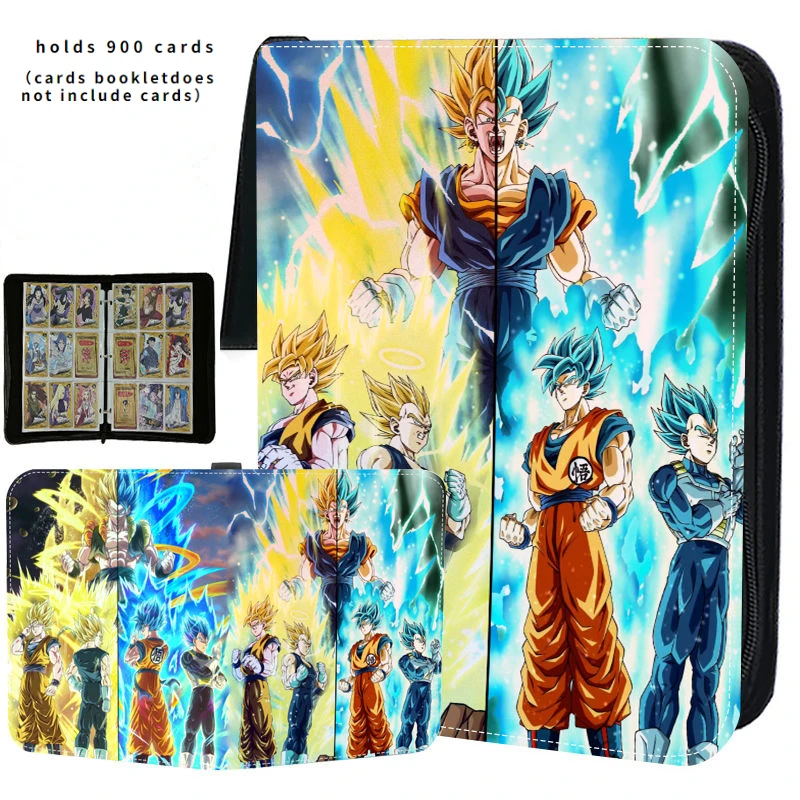 Anime Dragon Ball Son Goku Vegeta Frieza 400-900pcs Card Book Game Card Zipper Holder Binder VMAX Collection Kids Toys Gift