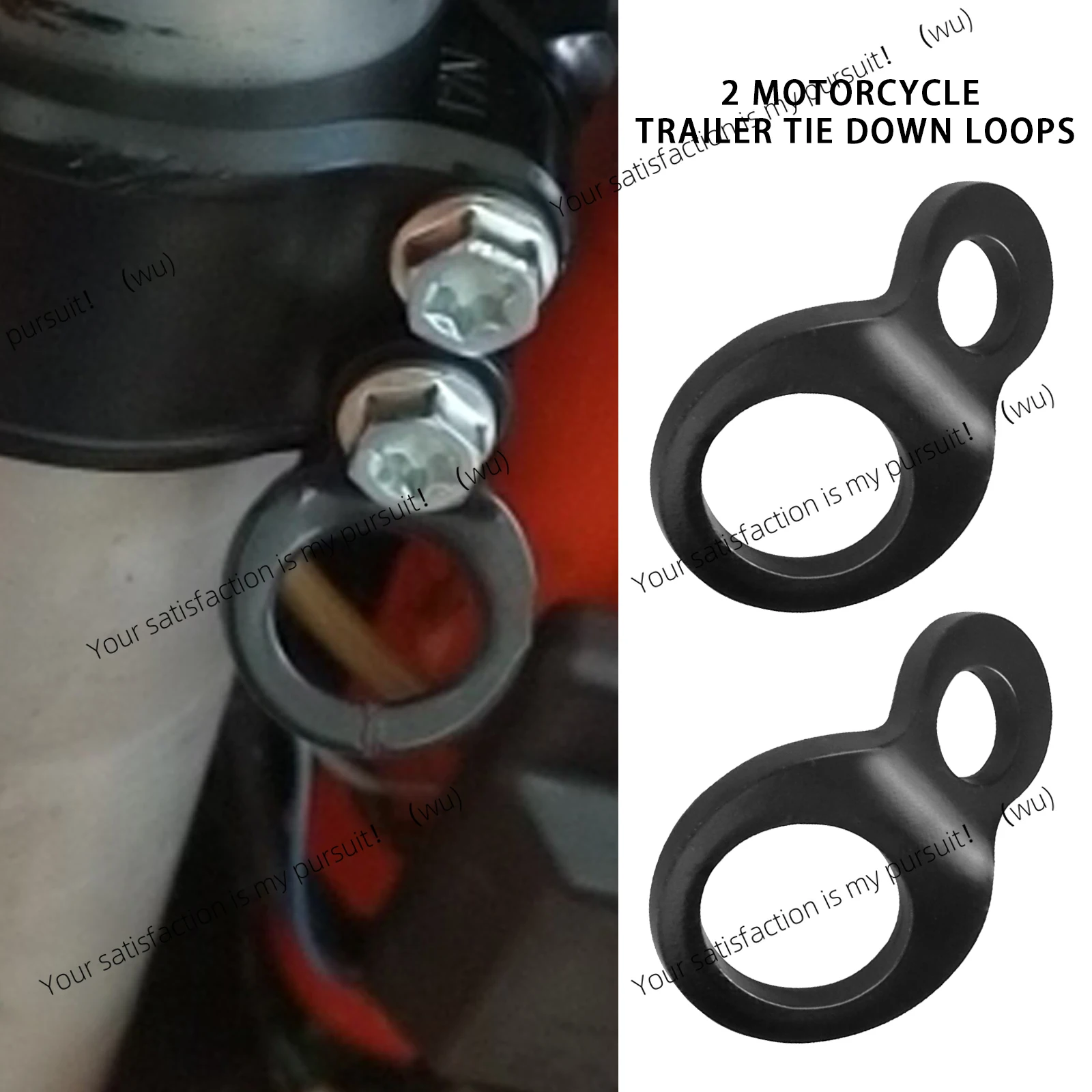Additional stainless steel tie-down belt ring, motorcycle parts 2pcs for motorcycle SUV ATV UTV