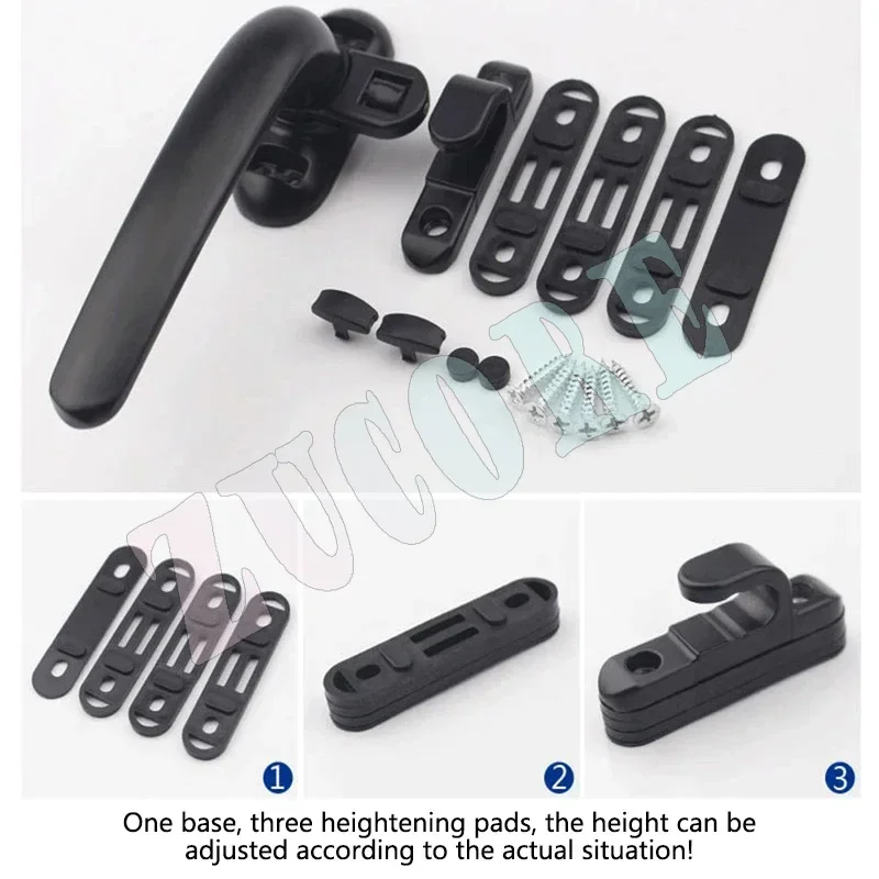 Handle Door and Window Lock Casement Window Aluminum Alloy Left/right Hand Lock Handle Handle Solid Window Black, White XD