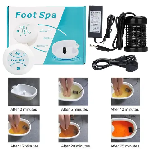 해독 이온 발 스파 목욕 기계 미니 발 목욕 이온 해독제 클렌징 Footspa Vibrat 월풀 케어 어레이 아쿠아 건강 치료