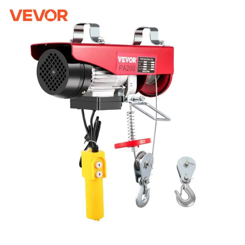 VEVOR 200-1200Kg Electric Hoist Lifting Crane Cable Hoist Winch for Boat Car Garage Elevator with Wired Remote Control Lifter