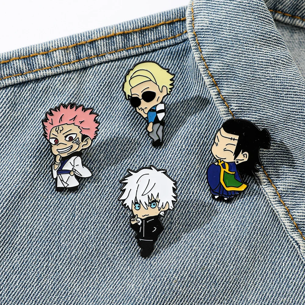Jujutsu Kaisen Lapel Pins Ryomen Sukuna Satoru Gojo Itadori Yuji Brooch Backpack Clothes Badge Accessories Cosplay Fans Gift