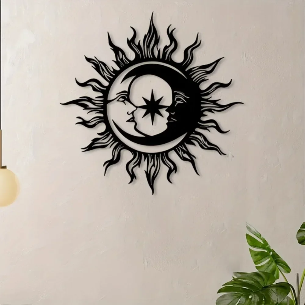 arte-de-parede-metalica-boho-sol-e-lua-rustica-e-resistente-as-intemperies-presente-de-decoracao-para-casa