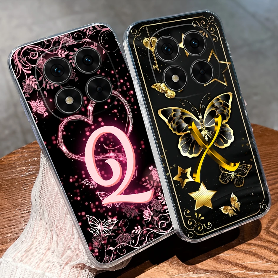 حافظة لهاتف Redmi Note 14 Pro 4G 5G حافظة لطيفة على شكل فراشة غطاء حماية من السيليكون الناعم لهاتف Redmi Note 14 14Pro Fundas #1