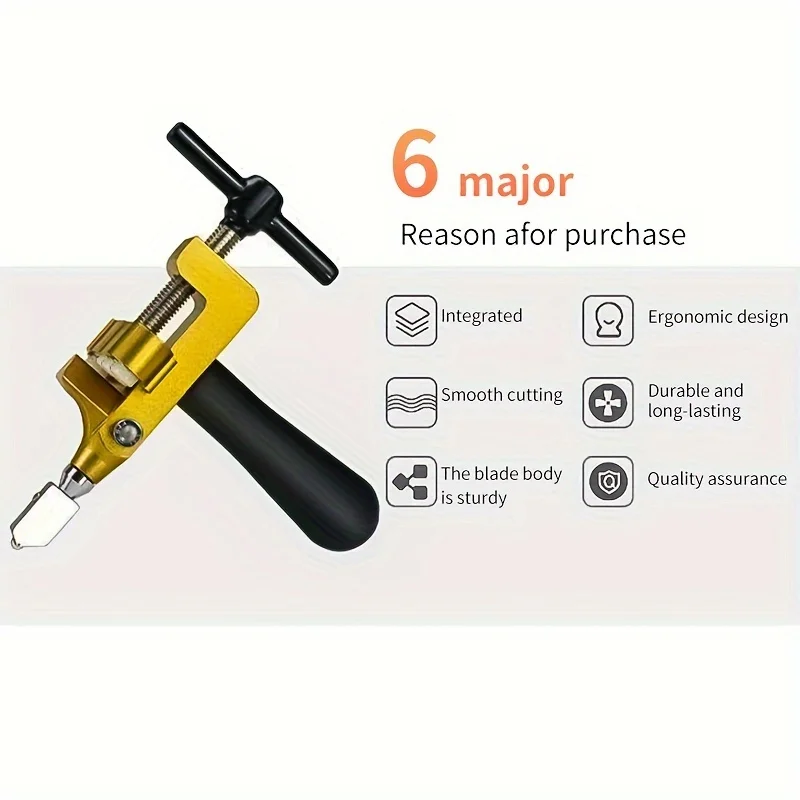 2 in 1 Glass Ceramic Tile Cutter with Knife Wheel Diamond Roller Cutter Cutting Machine Opener Breaker Tools Accessories image 6