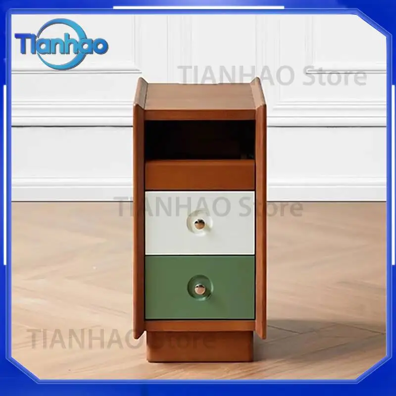 Narrow Old Fashioned Nightstands with Storage for Vintage Cute Rustic Elegant Space Saving Criado Mudo Furniture Home