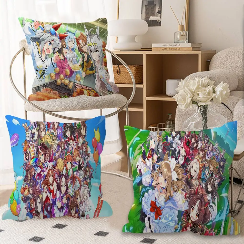 Umamusume Pretty Derby Cushion Cover Decorative Pillow Sofa Home Decor case pillow cases
