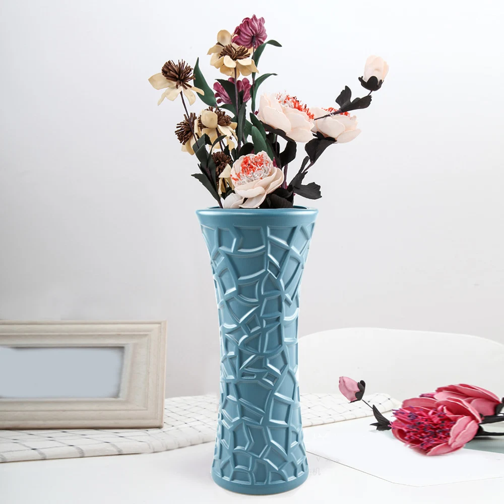 Nordic Style Flower Vase Living Room Decoration Ornaments Modern OrigamiPlastic Vases Pot Flower Arrangements Home Decor