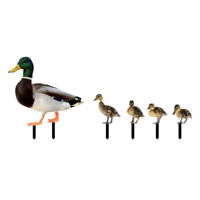 

5PCS for Creative Yard Signs Stakes Ducks Lawn Decoration Signs for Garden Yard dropshipping