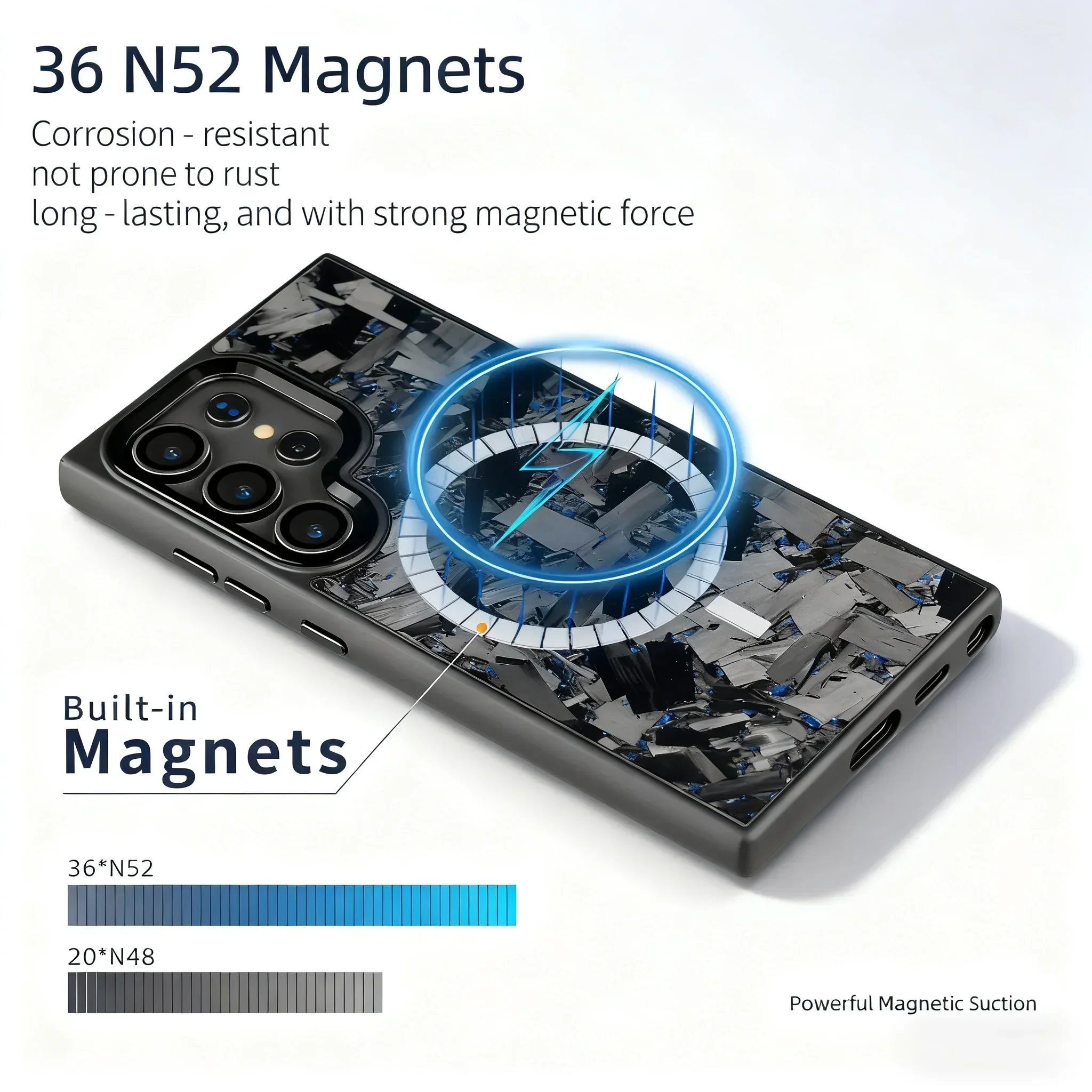 

Magsafe Luxury Carbon Fiber Texture 7 colors MagSafe Case For Samsung Galaxy S25 S24 Ultra Plus Alloy Lens Shockproof Cover