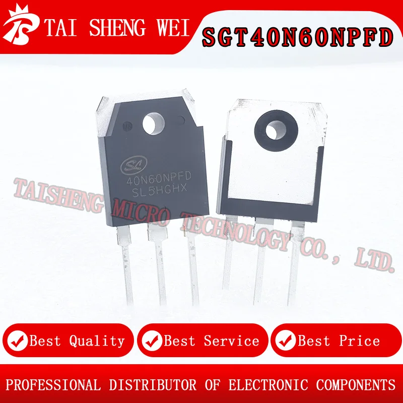 2PCS Brand New Original 40N60NPFD SGT40N60NPFD 40A600V IGBT Single Transistor Commonly Used in Inverter Welders