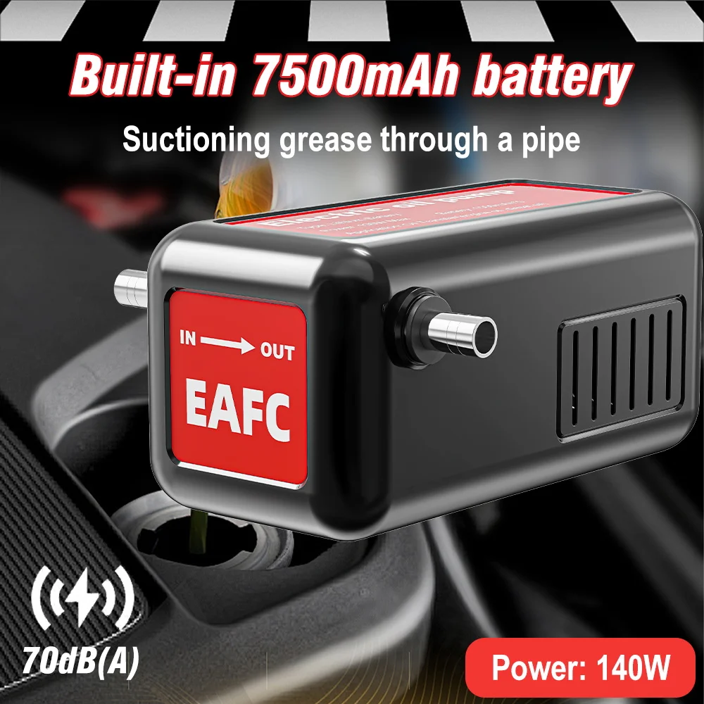 140 Вт беспроводной портативный масляный насос, электрический насос для перекачки масла, встроенный аккумулятор, оборудование для замены масла, топливный насос для автомобилей, мотоциклов