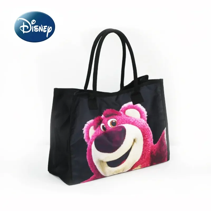 Disney Strawberry Bear New Women's Handbag Luxury Brand Original Women's Shoulder Bag Cartoon Cute Women's Bag Large Capacity