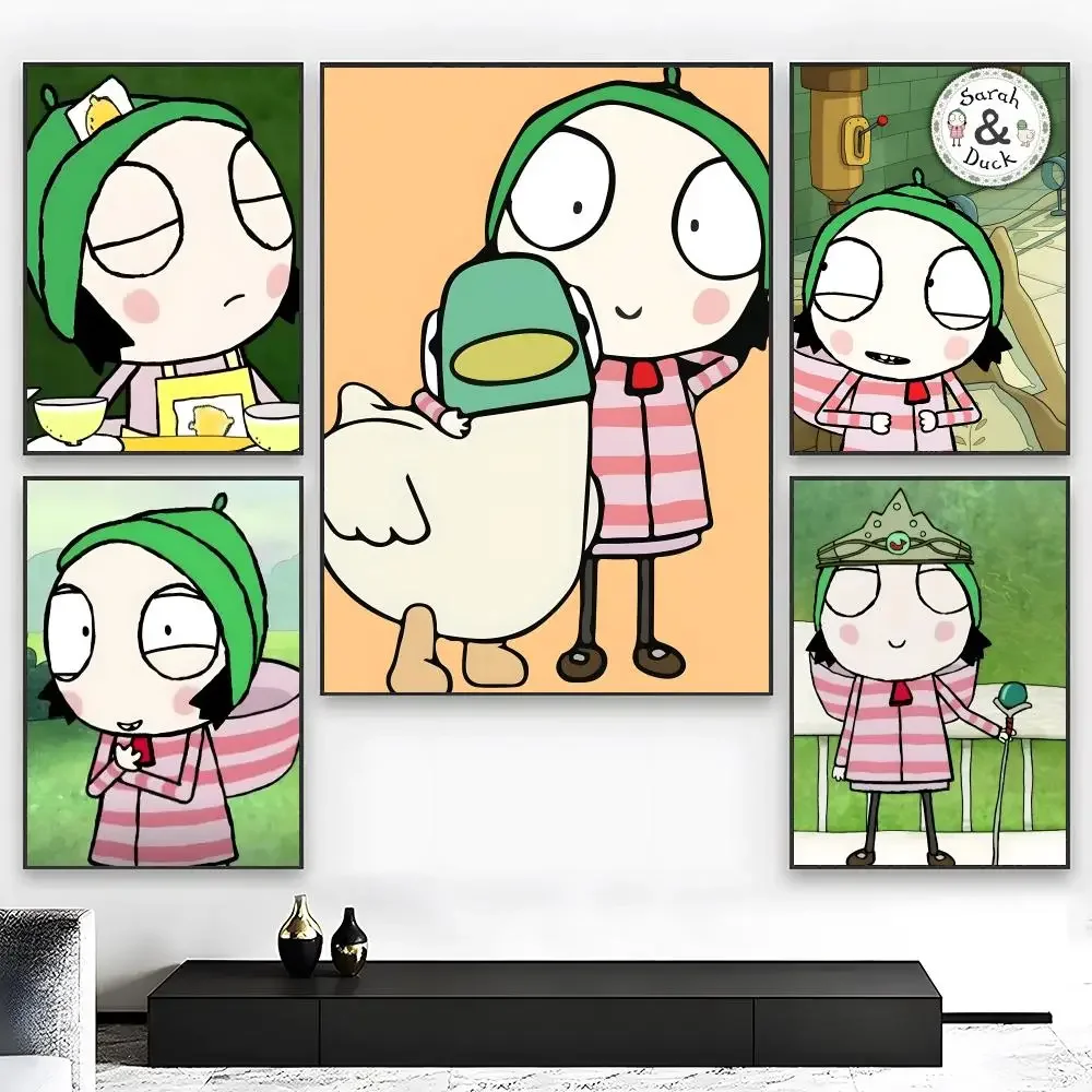 Anime S-Sarah Duck Poster Wall Art Print Art Suitable For Living Room Bedroom Bar Parlor Home Decor Gift