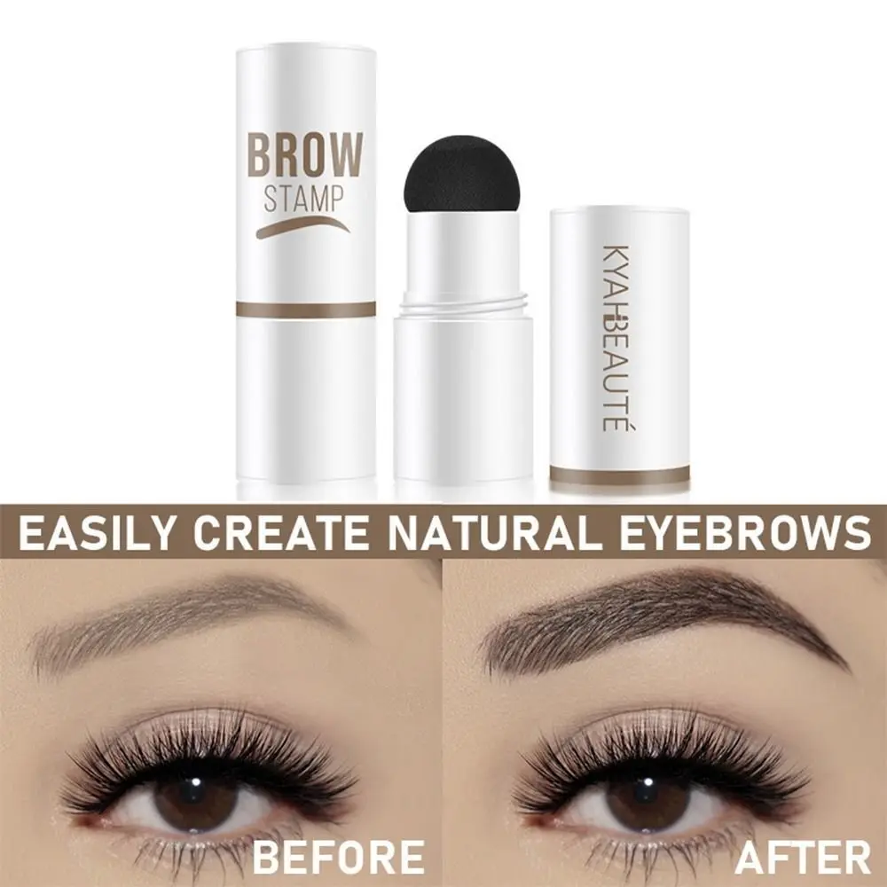 Long-Lasting Eyebrow Stamp Stencil Kit Smudge-proof Waterproof One-Step Vegan Brow Stamp Pomade with Eyebrow Stencils