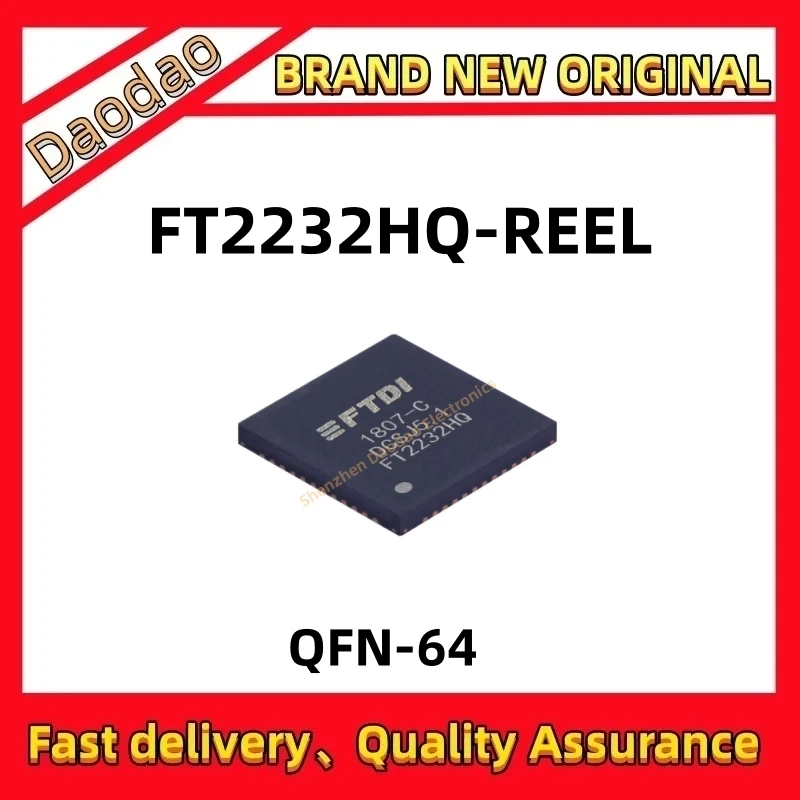 

Quality New FT2232HQ-reel FT2232HQ FT2232 USB IC chip QFN-64