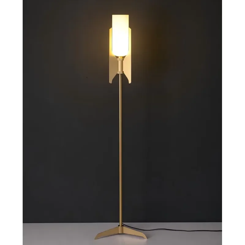Classic Nordic Floor Lamp High Grade Metal Copper Frame Frosted Glass Quality Design Matching Desk And Wall Lamps Available