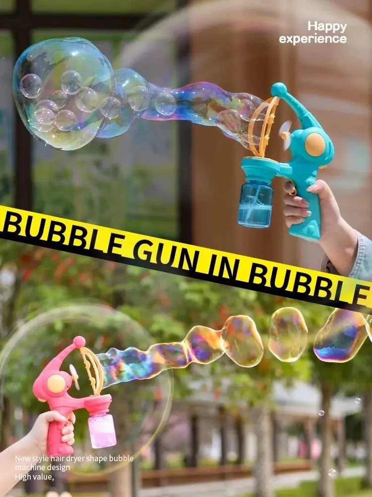 Macchina per bolle Pistola elettrica per bolle grandi Piccole bolle Giocattolo per bambini Soffiatore automatico di sapone Giochi per feste all'aperto Regali per bambini