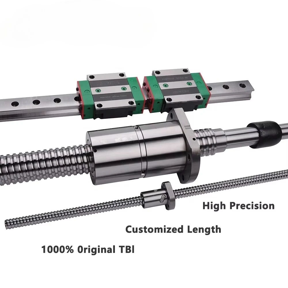 

10000% Taiwan Original TBI SFU1605 SFNU1605 CNC SFU 2005 1500mm 30mm Linear Guide Ball Screws Axis X Y Z Nut 2510 Balls Screw