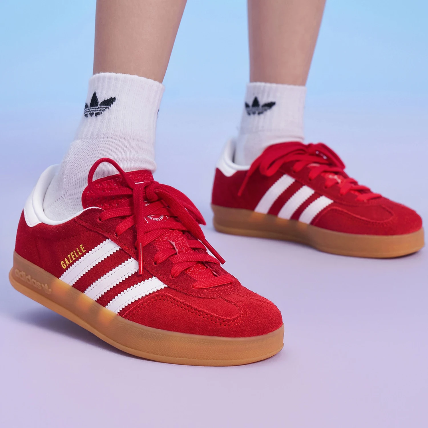 

Adidas Authentic Three Leaves Kids Retro Classic Shock Absorption Sports Sneakers IH9136