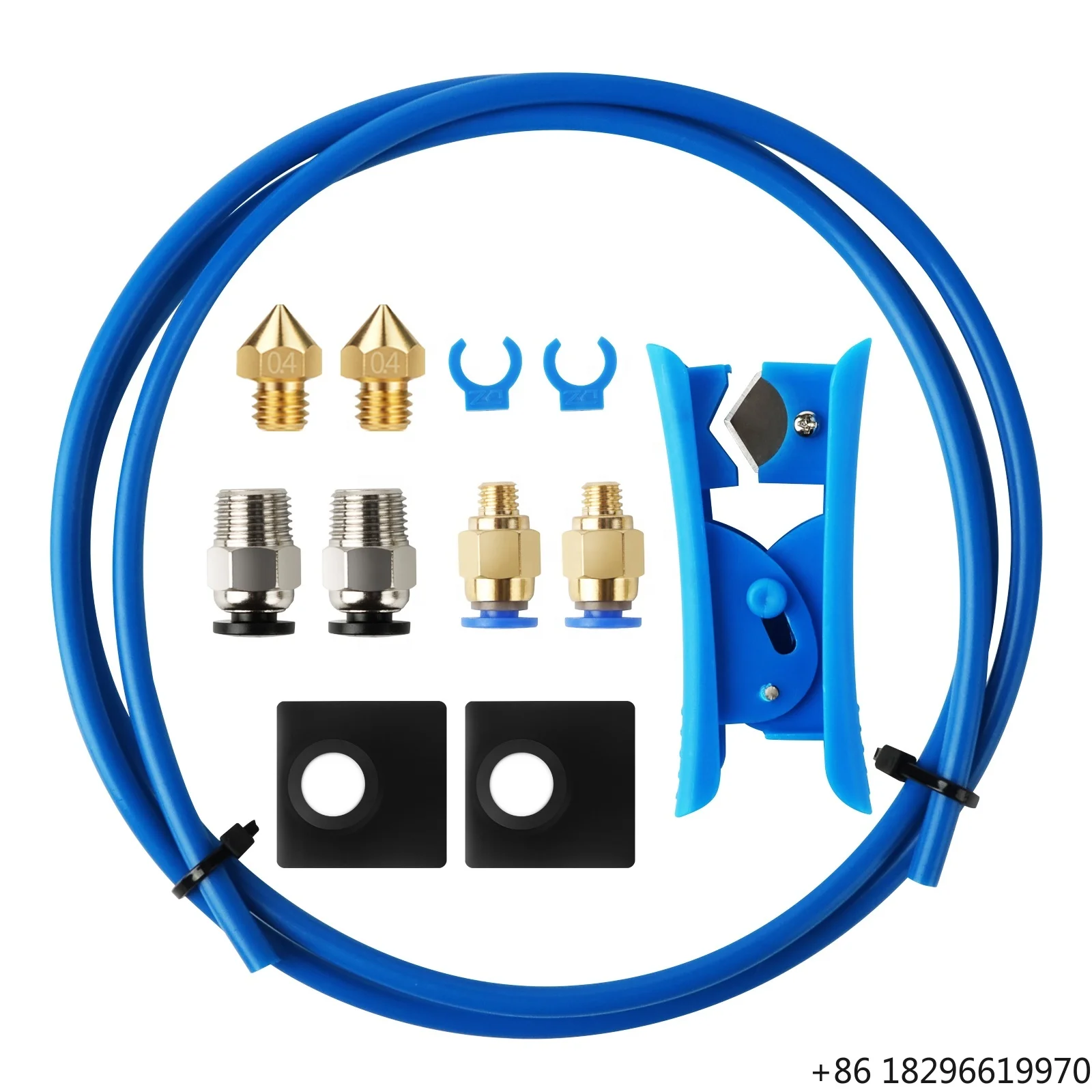 Ideaformer 3d Printer Parts 1.75mm PTFE Tube+Pneumatic Connectors PC4-M6/PC4-M10+Cutter+MK8 Nozzle+Silicone Cover Creality Ender