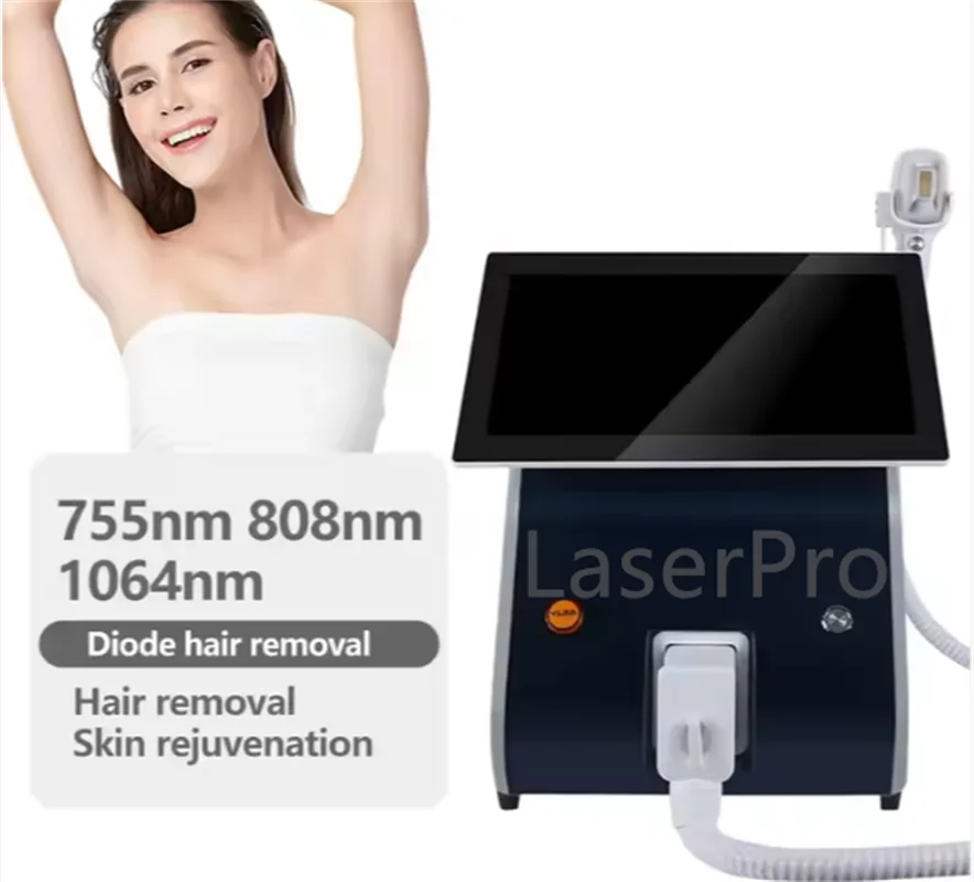 2025 Popular 808nm 755nm 1064nm Triple Wavelength Diode Laser Hair Removal Machine New Safe Noninvasive for Hair Removal Machine