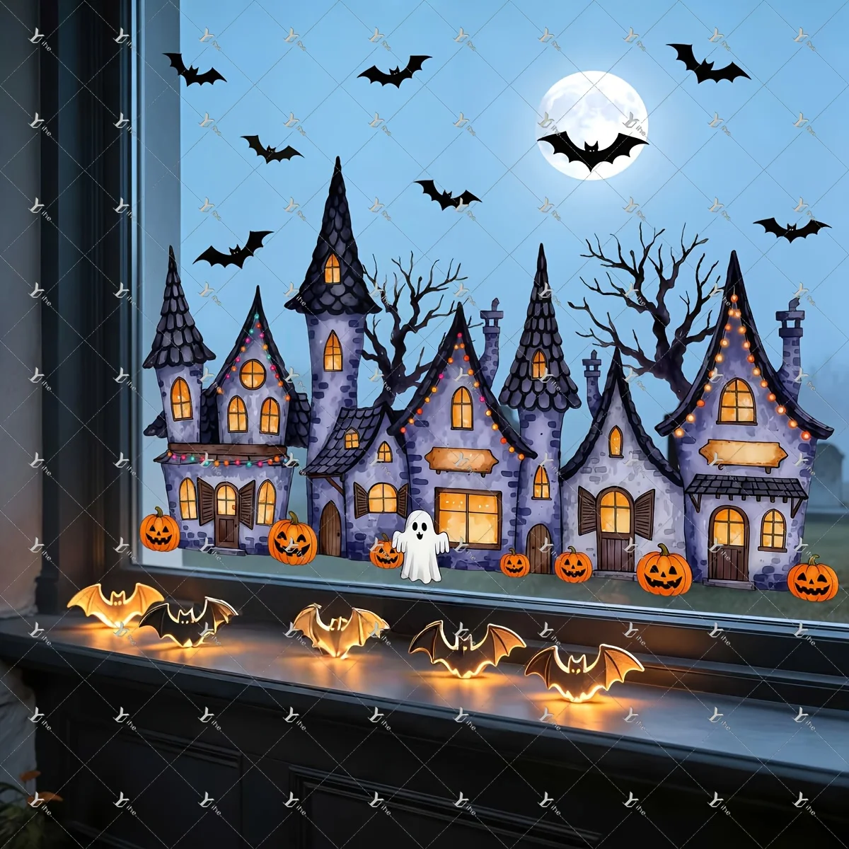 1Pcs 2D Flat Halloween PVC Win - Home Decor Shop ulasan dan harga