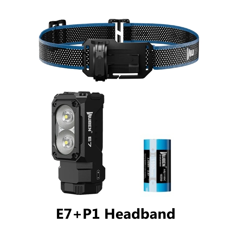 WUBEN E7 wiederaufladbare Stirnlampe, 1800 Lumen, Mimi, tragbar, wasserdicht, magnetisch, EDC-Taschenlampe für Outdoor, Camping, Laufen, Jagd 3