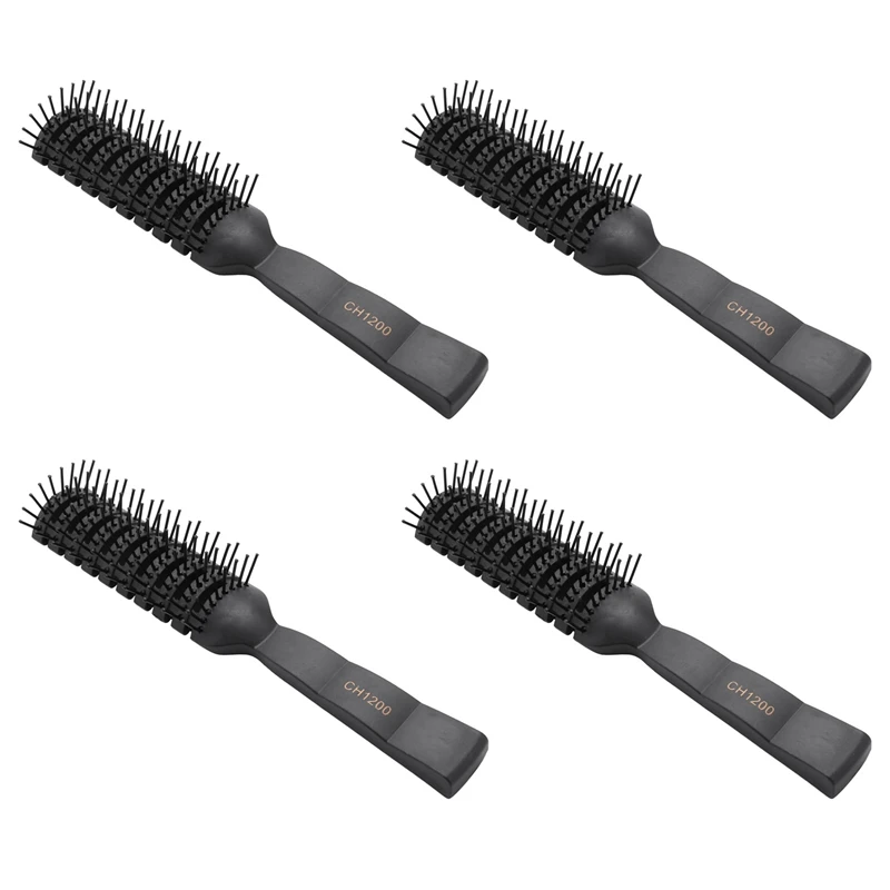 

4Pc Professional Salon Comb Curl Hair Brush Pp Plastic Massage Comb Anti-Static Hair Styling Comb