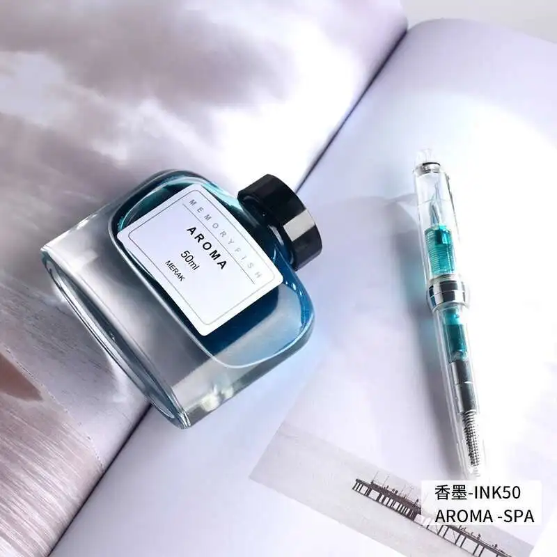 アロマエディションのディップパウダーペン,非カーボン,ストリップ付き,カラー,万年筆,インク50ml
