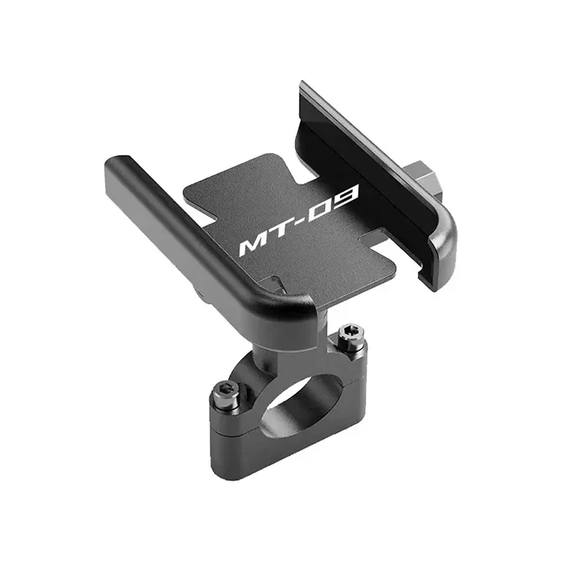 For Honda Yamaha  Mt09 Kawasaki Mt 09 Motorcycle Metal Aluminium Black Silvery Mobile Phone Holder Bracket Motorcycle Accessori