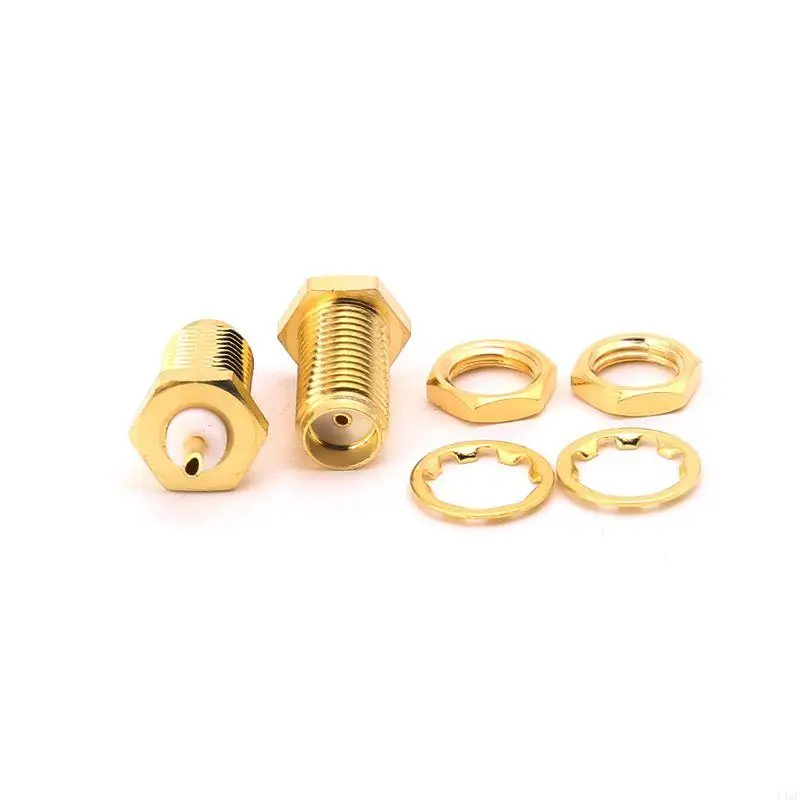 Y4QF 10 ชิ้น SMA-KY ตัวเชื่อมต่อ RF SMA หญิง Nut Bulkhead Handle Deck คลิป Solder Cup
